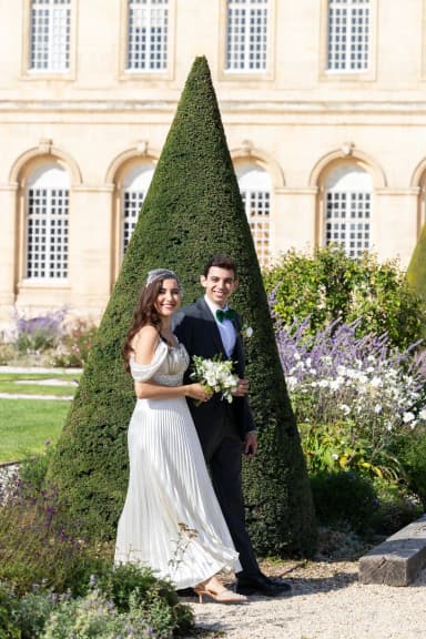 Beside the topiary garden